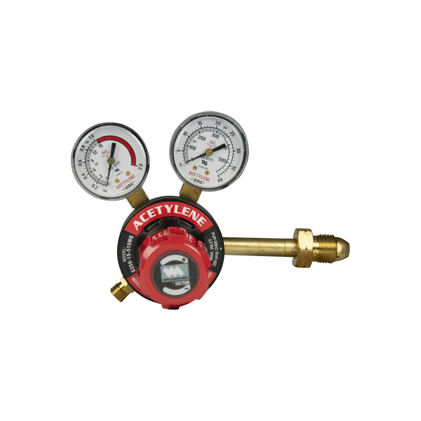 Weldmark G 350 Single Stage Heavy Duty Acetylene Regulator Linde WQ Cylinder 0-15 psig, CGA:510